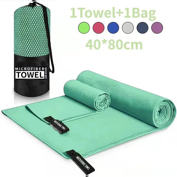 Quick-Drying Microfiber Sports Towel 40x80CM – Ideal for Swimming, Gym, Fitness, Camping, Running, and Beach Activities