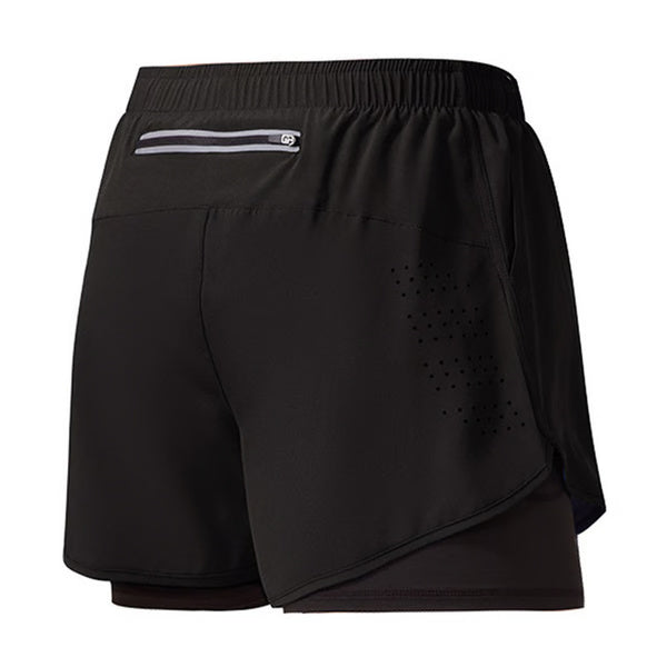 Men Running Shorts Quick-Drying Fitness Shorts Double Layer Workout Pants for Training & Bodybuilding