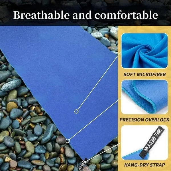 Quick-Drying Microfiber Sports Towel 40x80CM – Ideal for Swimming, Gym, Fitness, Camping, Running, and Beach Activities