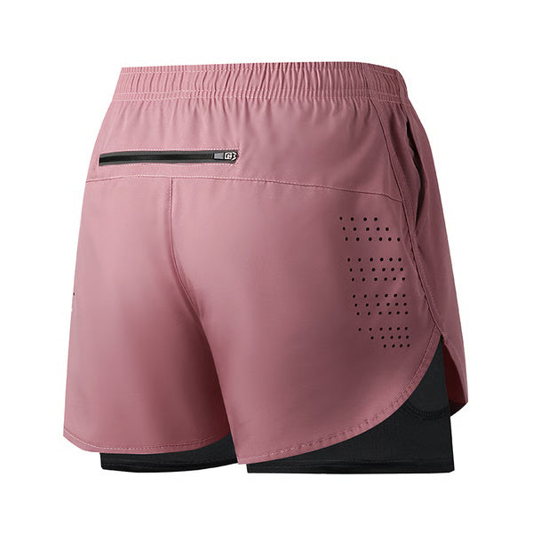 Men Running Shorts Quick-Drying Fitness Shorts Double Layer Workout Pants for Training & Bodybuilding